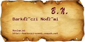 Barkóczi Noémi névjegykártya
